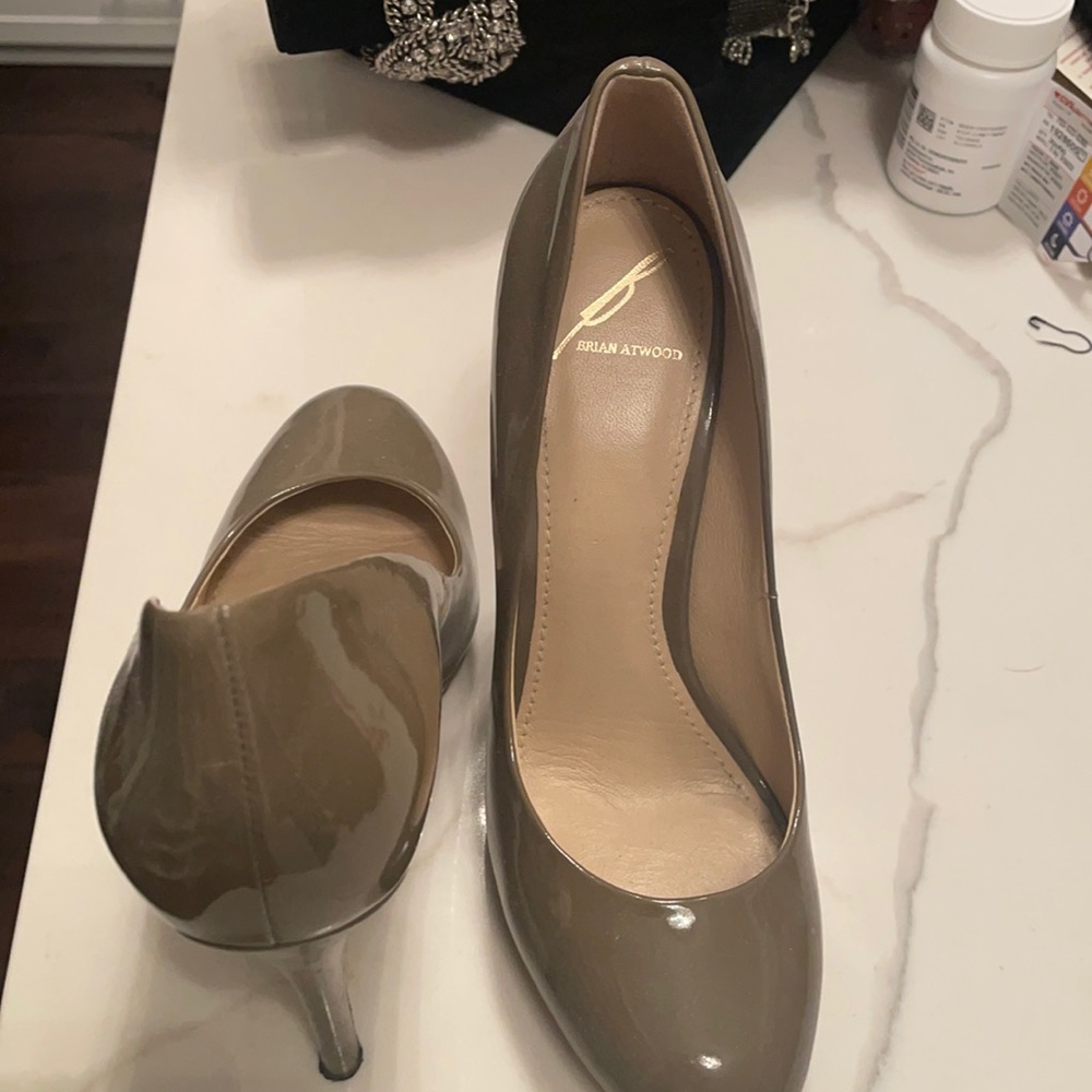 Brian Atwood patent leather pumps